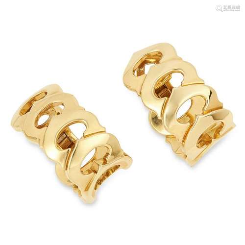 A PAIR OF C DE CARTIER EARRINGS, CARTIER comprising of