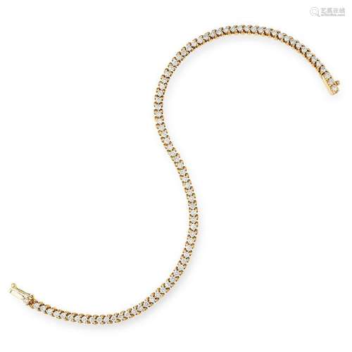 A DIAMOND LINE BRACELET, DAVID MORRIS set with a single