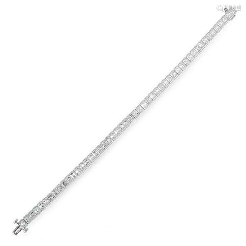 A DIAMOND LINE BRACELET comprising a single row of