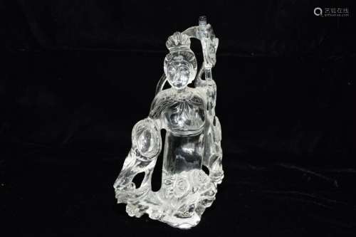 Chinese Rock Crystal Carved Maiden