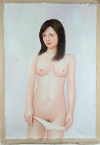 PAINTING OF NUDE ON CANVAS