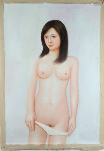 PAINTING OF NUDE ON CANVAS