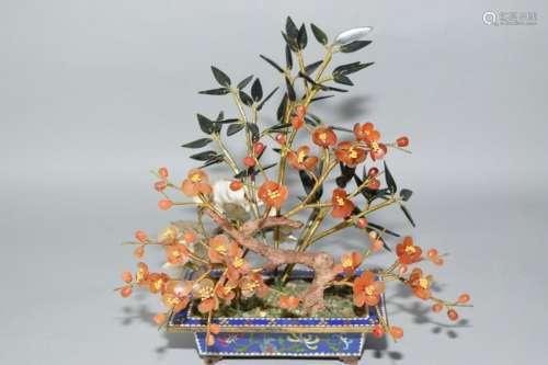 Chinese Agate and Jade Tree