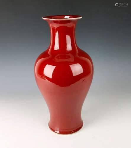 TALL OXBLOOD PHOENIX TAIL VASE