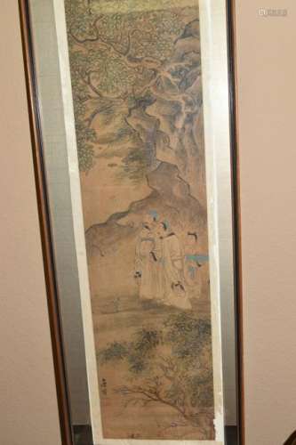 Chinese Watercolor Painting on Silk, after TangYin