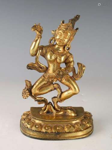 BRONZE GODDESS STATUE