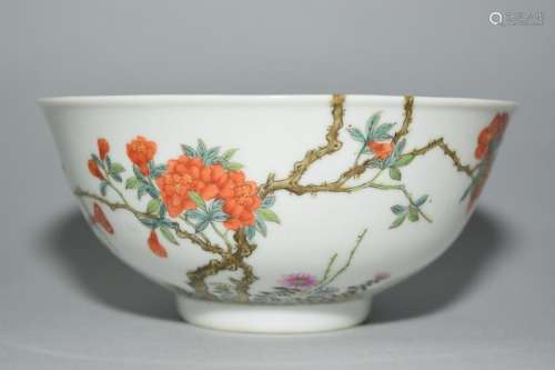 Guangxu Chinese Famille Rose Flowers Bowl