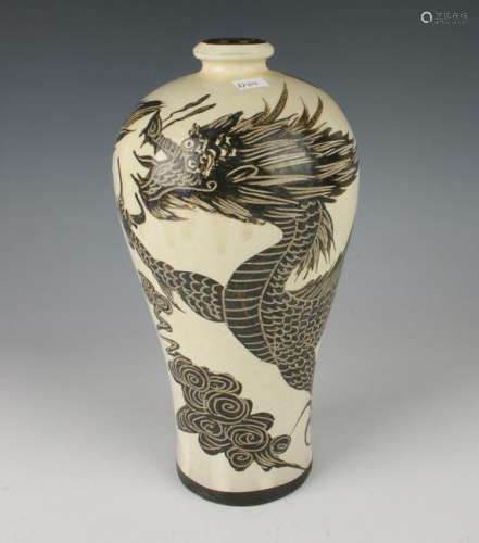 SONG STYLE CIZHOU MEIPING DRAGON VASE