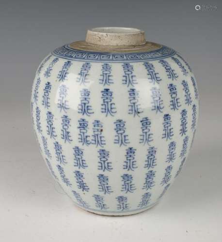 BLUE & WHITE CHARACTER JAR