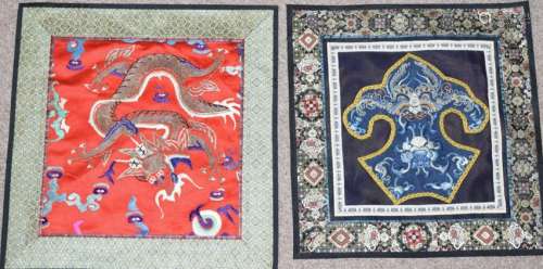 Two Chinese Embroideries