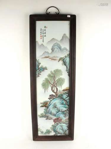 CHINESE PORCELAIN LANDSCAPE PLAQUE