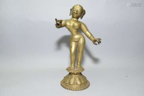 19th C. Nepalese Bronze Buddha