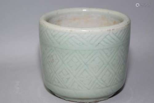 Qing Chinese Pea Glaze Censer