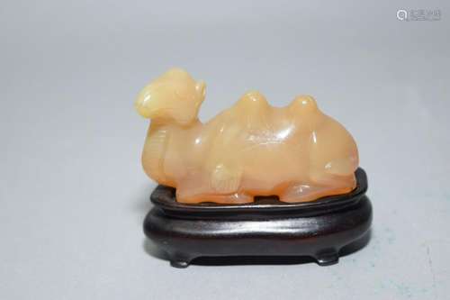 Qing Chinese Agate Carved Camel