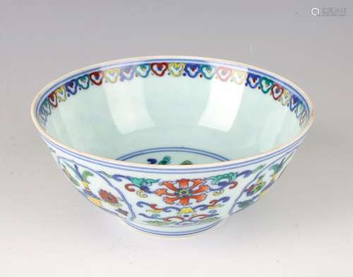 PORCELAIN WUCAI FLORAL BOWL