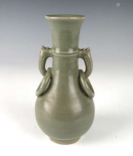 CELADON VASE WITH HANDLES