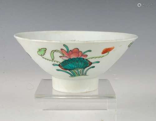 PORCELAIN FOOTED FLORAL BOWL