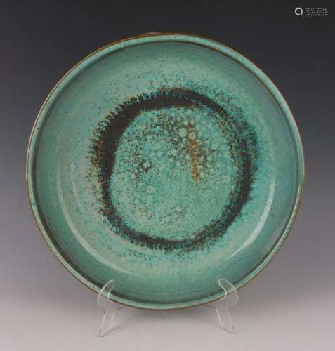 LARGE TURQUOISE SPECKLED BOWL