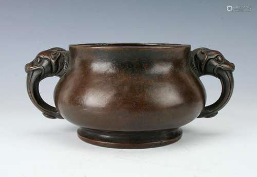 BRONZE ROUND CENSER