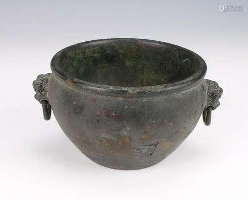 ANTIQUE ROUND BRONZE CENSER