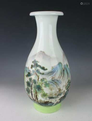 VASE WITH LANDSCAPE SCENE