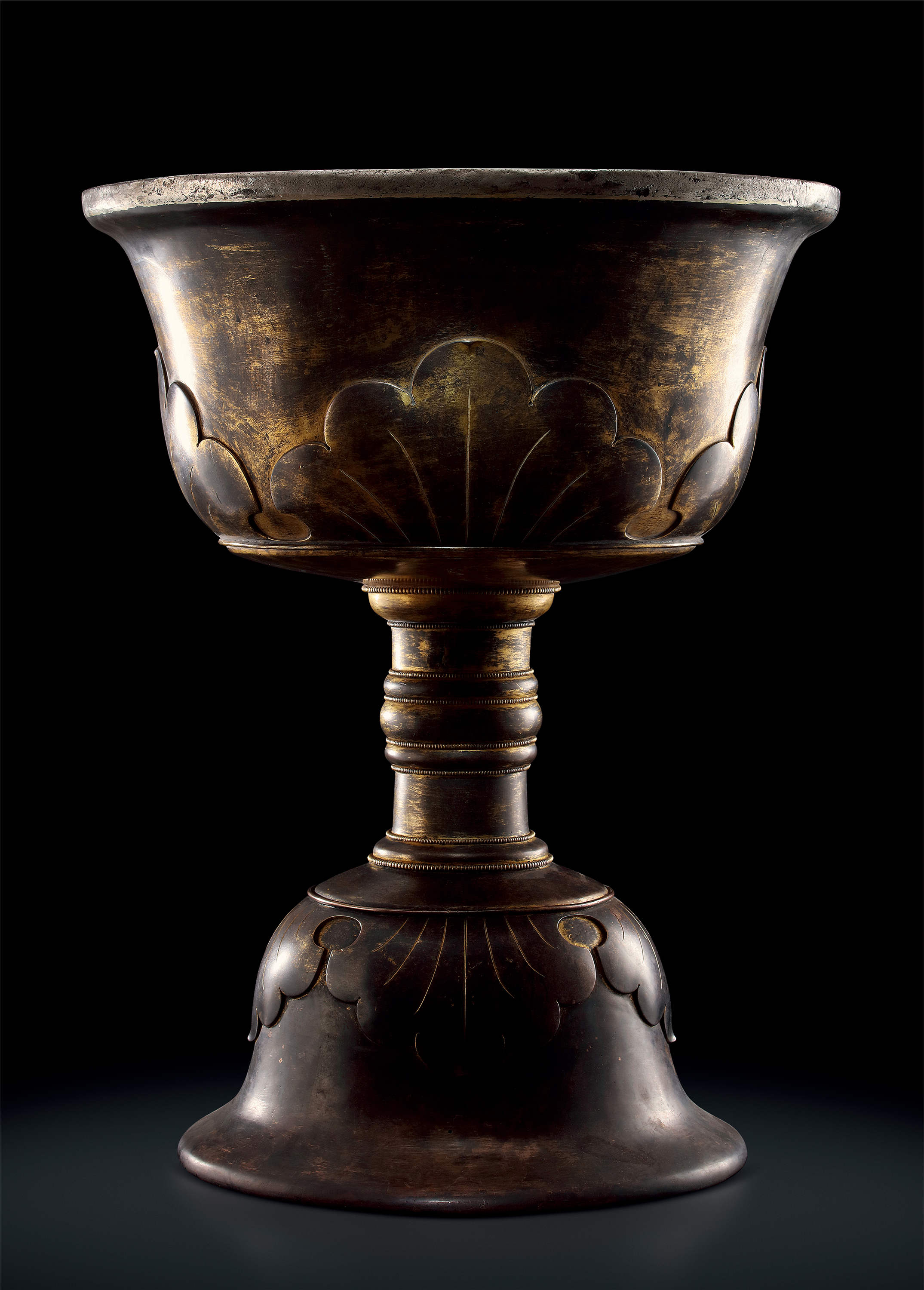 18世纪铜鎏金酥油灯