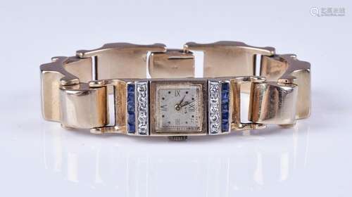 14K YG Ellis ladies bracelet watch