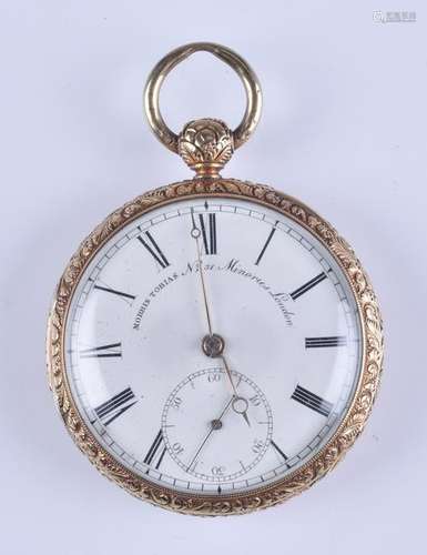 Morris Tobias, London 18K OF pocket watch, c1820