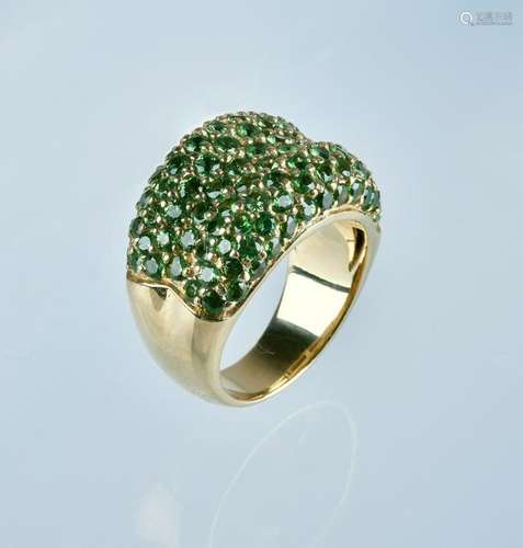 18K Gold Emerald Ring