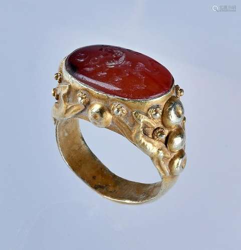 14K Carnelian Gold Ring