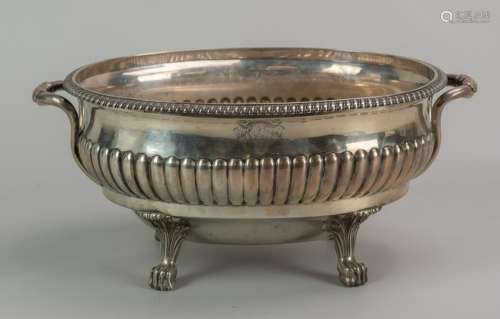George IV sterling serving bowl, London, 1833