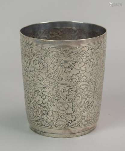 Chinese Export silver mug, Joseph Hopkinson 1848