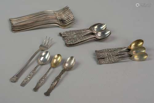 (12+11+1) sterling demitasse, Tiffany, Whiting, Durgin