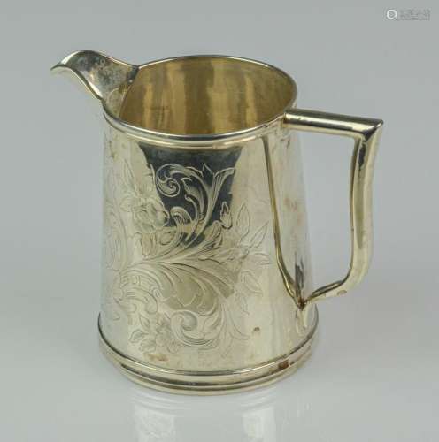 S Kirk & Son sterling 11 OZ engraved cream pitcher