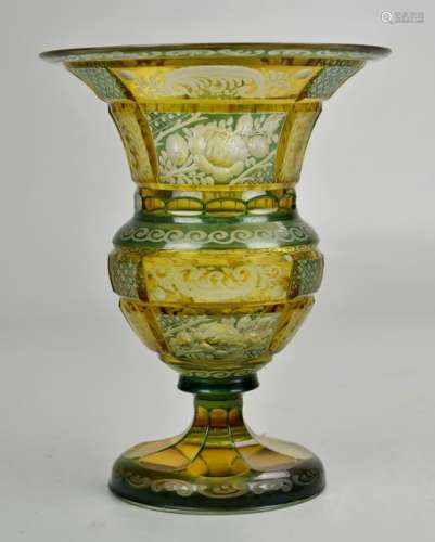Bohemian Cut Glass Vase