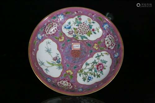 A famille-rose 'flower' dish