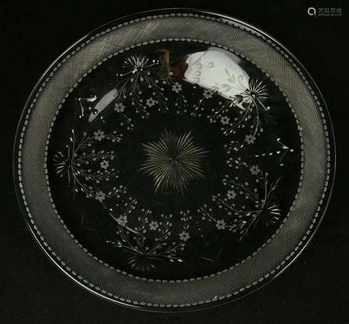 ABCG Cut Glass Round Platter