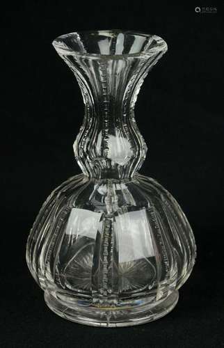 ABCG Cut Glass Bottle Vase