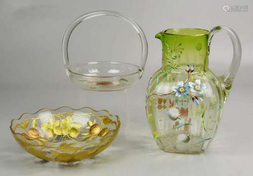 (3) Pcs Continental decorative Glass