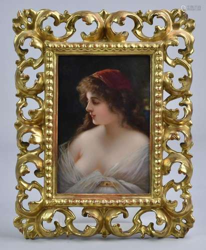 Florence Hand Painted Porcelain Plaque