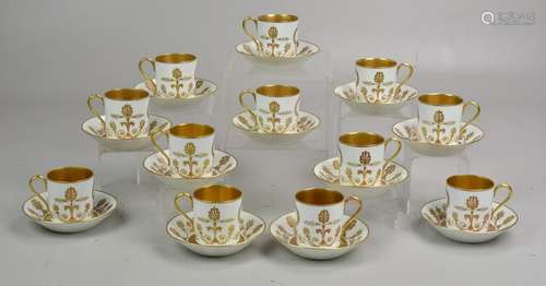 (12) Limoges Demitasse Cups & Saucers