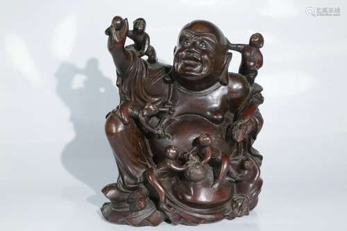 A boxwood carved Maitreya