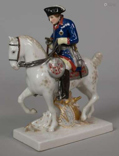 KPM Porcelain Military Figurine on Horseback