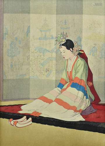 Elizabeth Keith (Scottish Japanese 1187-1956) woodblock