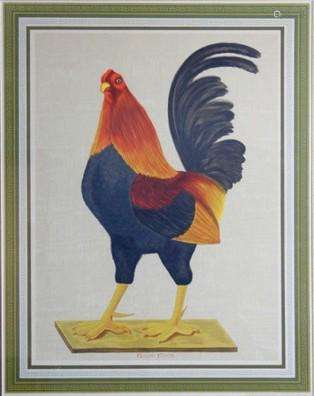 Allen Saalburg, Rooster, Print, 22.5Â x 17.5