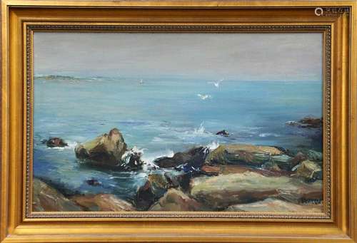 Kozlow, Boat, Seascape, O/B, 17Â x 27Â, Signed LR