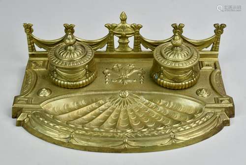 Gilt Bronze Double Inkwell