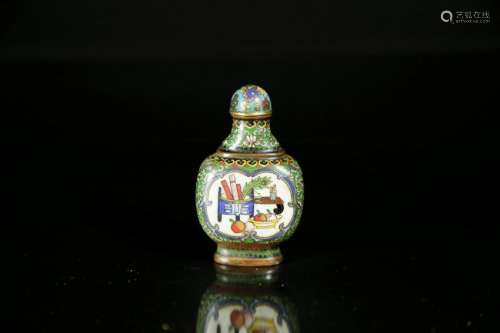 A cloisonne snuff bottle