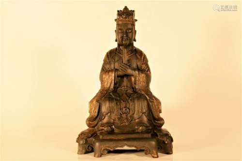 A gilt-bronze figure of WenQuXing