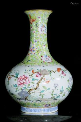 A famille-rose 'flower' vase